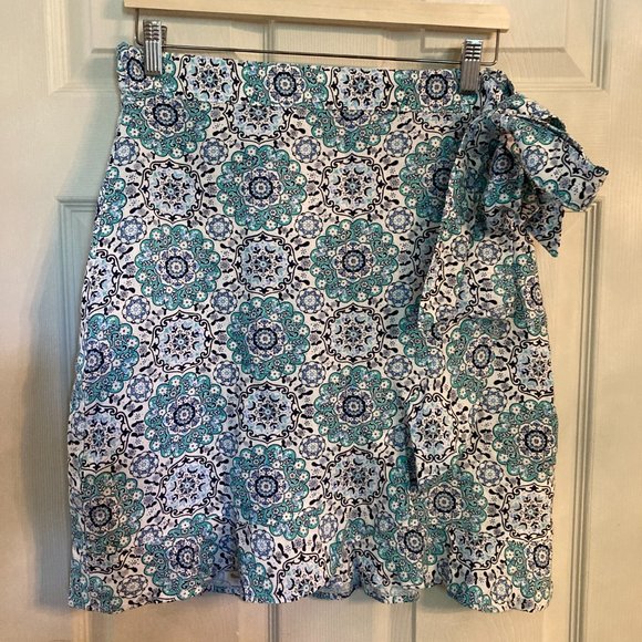 Loft Linen Blend Wrap Skirt - NWT - Picture 1 of 10
